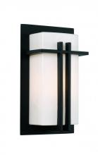 Trans Globe 40280 BK - 1LT WALL LANTERN-BK-OPAL ACRYL